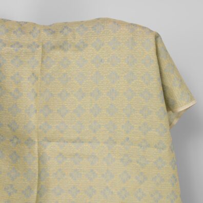 Len w granatowo - żółty wzór