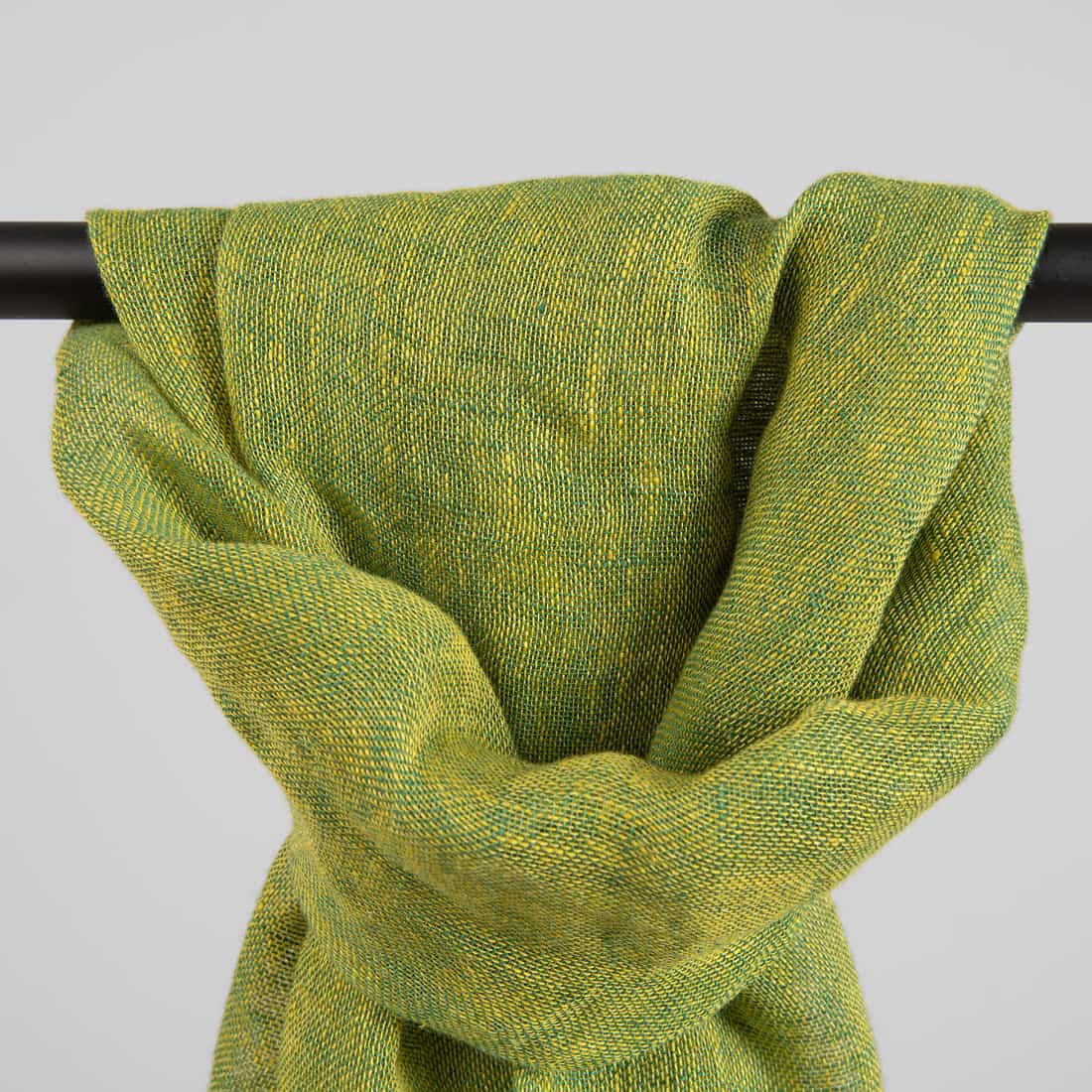 Zielony szalik z pranego lnu