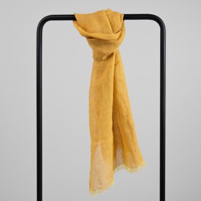 FINO żółty w brąz szalik