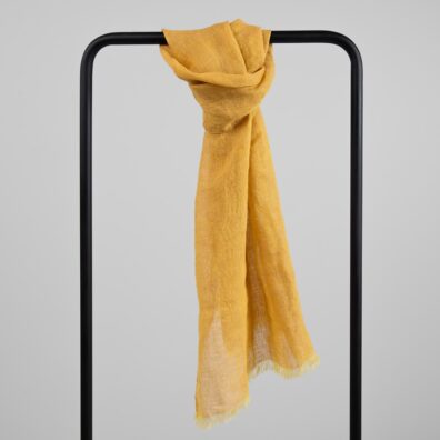 FINO żółty w brąz szalik