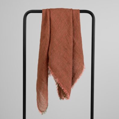 COMBO zielona w czerwień chusta