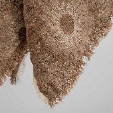 Chusta w brązowe kwiaty