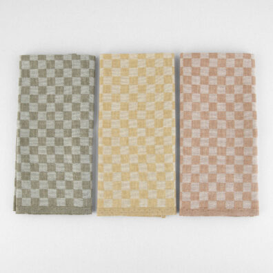 Komplet ścierek kuchennych w krateczkę