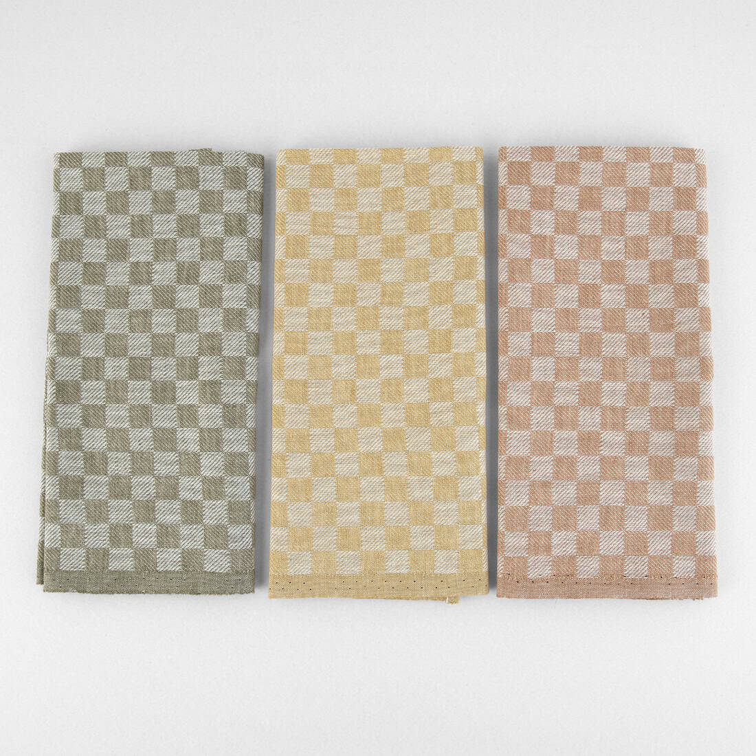 Komplet ścierek kuchennych w krateczkę