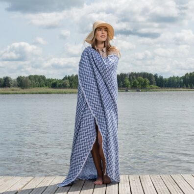 Ręcznik plażowy niebieski