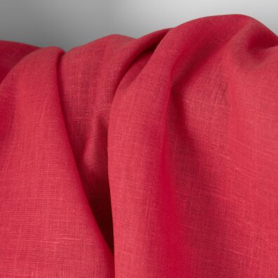 Koralowa tkanina lniana