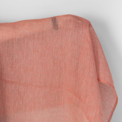 Szara w róż przeźroczysta tkanina lniana