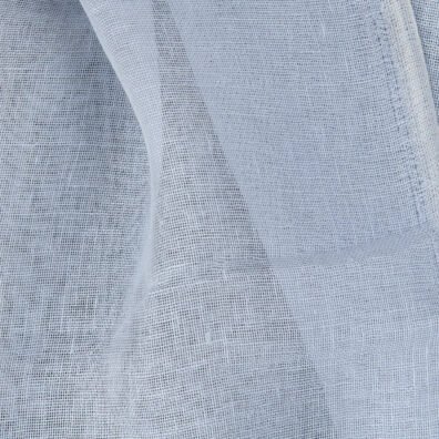 Przeźroczysta niebieskawa tkanina lniana