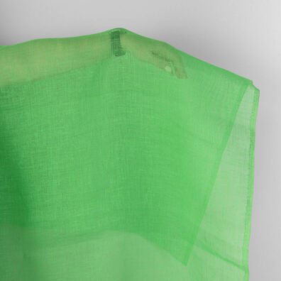 Neonowa zielona przeźroczysta tkanina lniana
