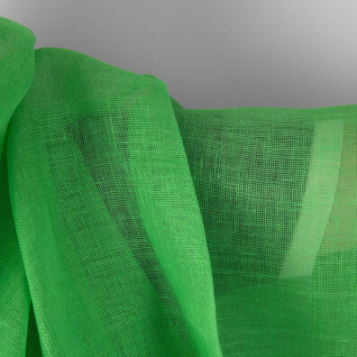 Przeźroczysta zielona tkanina lniana