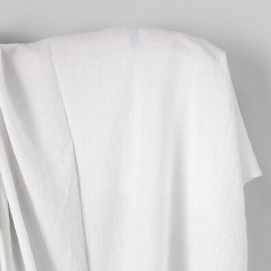 Śnieżnobiała prana szeroka tkanina len bawełna