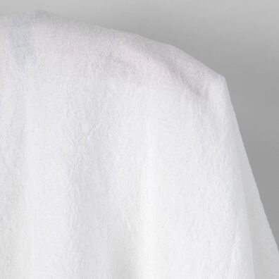 Biały prany szeroki len z bawełną