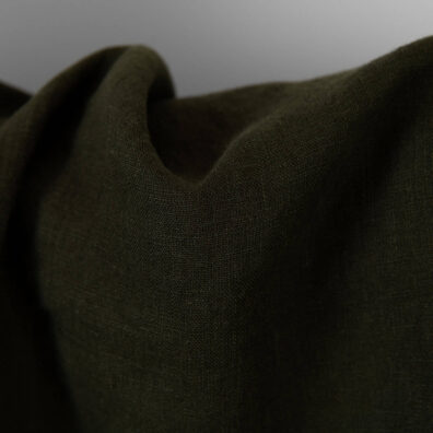 Ciemny zielony prany len