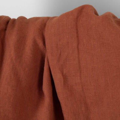 Prana ruda w brąz tkanina lniana