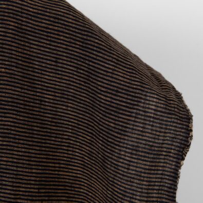 Prany len w paski czarne i brązowe