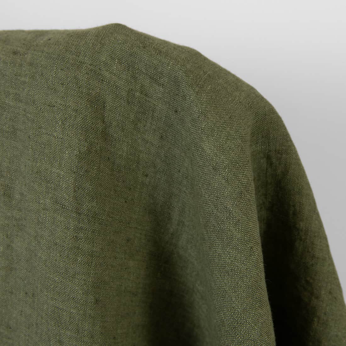 Khaki prany melanżowy len