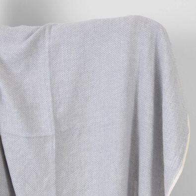 Jasny fioletowy w drobny wzorek prany len z wełną