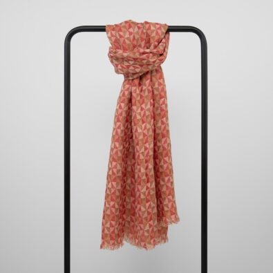 MOLI czerwony w brąz szalik