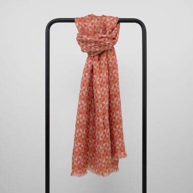 MOLI czerwony w brąz szalik