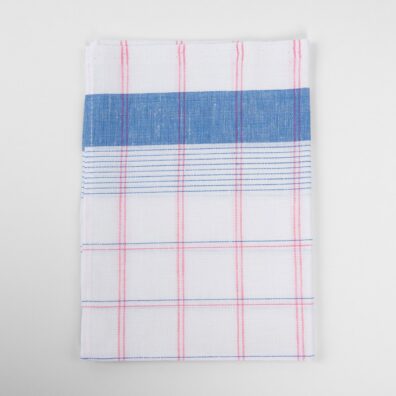 Komplet biało - niebiesko - różwych ścierek kuchennych