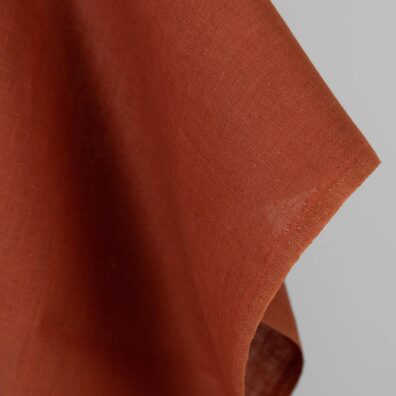 Tkanina lniana ciepły brąz