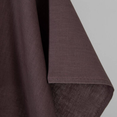 Tkanina lniana przygaszony brąz