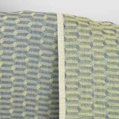 Szaro - żółty dwustronny len