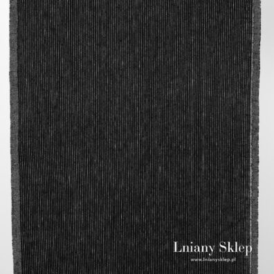 Czarny ścierkowy len 50cm