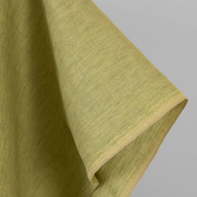 Tkanina lniana jasny zielony melanż