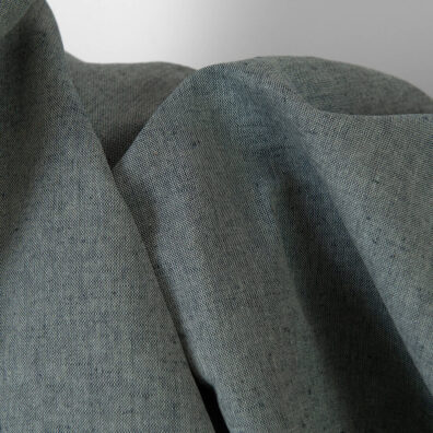 Granatowa tkanina lniano - bawełniana