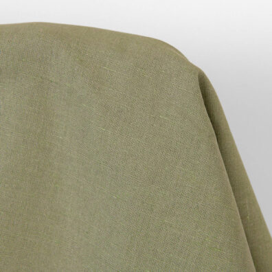 Zielony melanż tkanina lniano - bawełniana