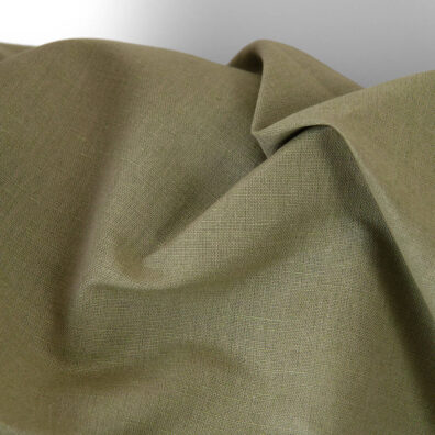 Melanżowa zieleń tkanina lniano - bawełniana