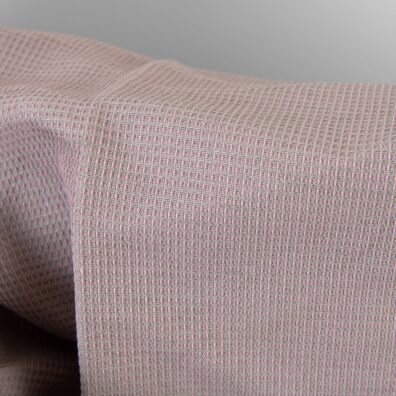 Liliowy waflowy len z bawełną