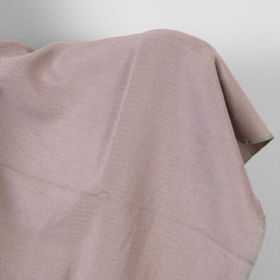 Len z bawełną w liliowy i szary zygzak