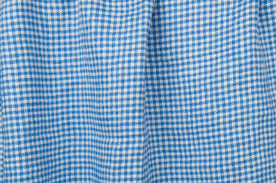 Prana tkanina lniana w niebieską i białą krateczkę
