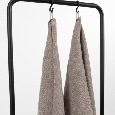 pellavainen kylpy harmaa ruskea pyyhe