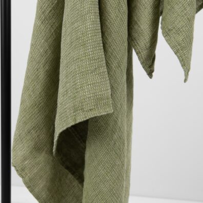 pellava vihreä vohvelipyyhe