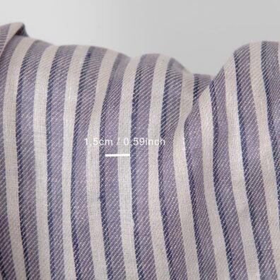 pellava twill raidallinen kangas violetti sininen