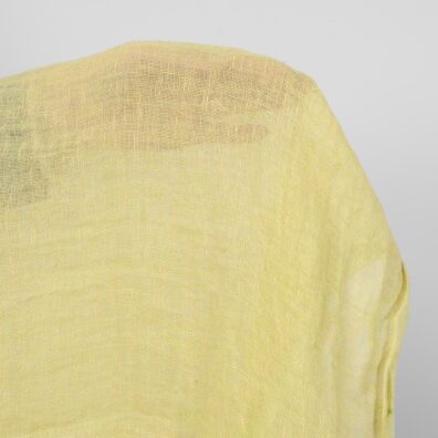 keltainen harso pellavakangas pesty