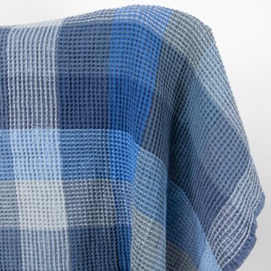 puoli pellava vohveli sininen kangas