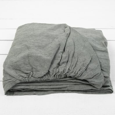 vaaleanvihreä pellavainen lakana