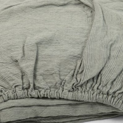 pellava raidallinen vihreä lakana, pesty