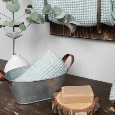 pellava puuvilla aqua kylpypyyhe