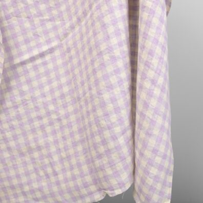 pellava lila pesty kangas ruuduissa