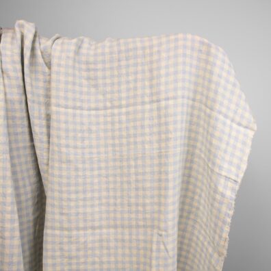 pellava pesty kangas sininen kerma ruutuja