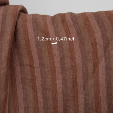 pellava ruskea raidallinen kangas