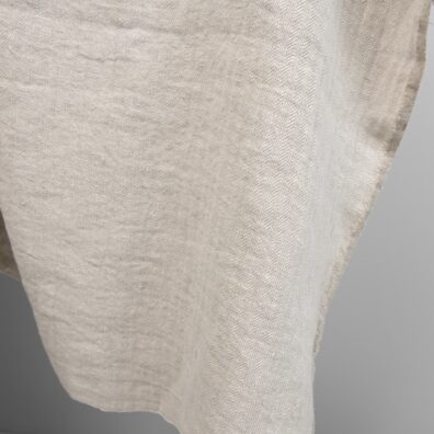 pellava pesty kalanruotoinen beige kangas