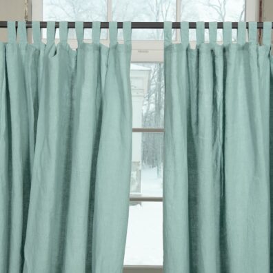 akvamariini pellavaverhot