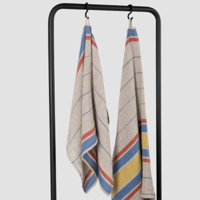 Pellavainen puuvillainen beige kylpypyyhe