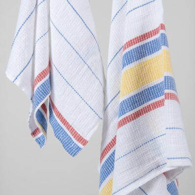 Pellava puuvilla valkoinen raidallinen kylpypyyhe